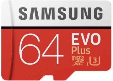 Samsung Memorie MB-MC64GA EVO Plus Scheda microSDXC da 64 GB, UHS-I U3 100MB/s, con Adattatore SD